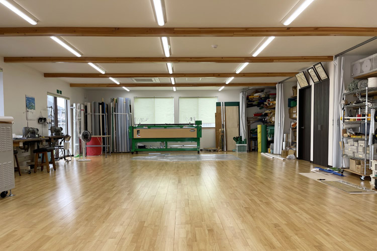 岩手県盛岡市のテント・シート 株式会社マルモシート/作業場